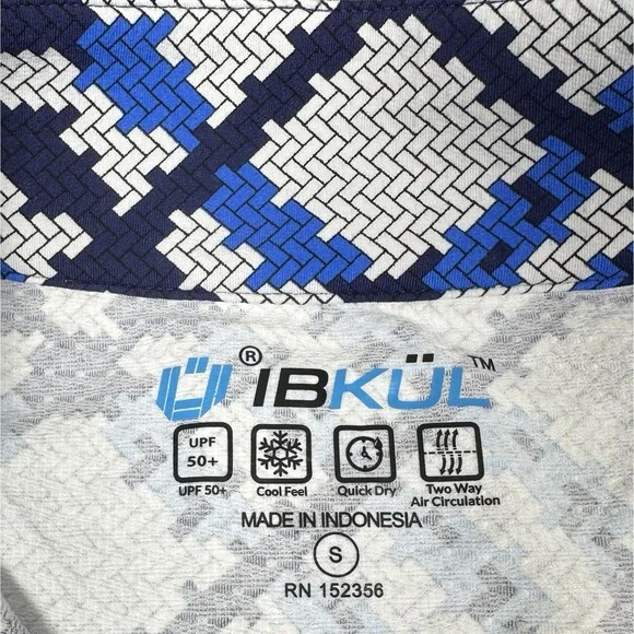 IBKUL 1/4 Zip Pullover Women Small Sonika Blue Navy UPF 50 Mesh Long Sleeve New - Picture 2 of 8